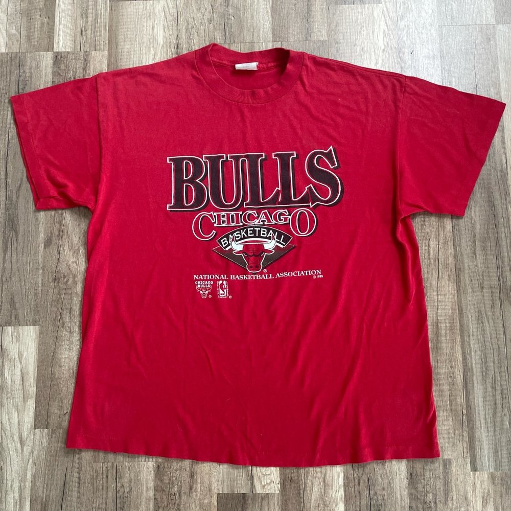 Vintage NBA 1993 Chicago Bulls 3D Print Tee XL